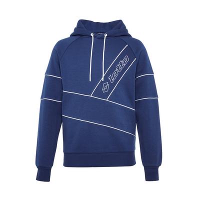 Blue Piping Detail Lotto Pullover Hoodie