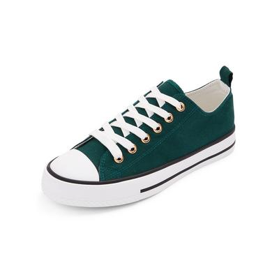 Green Classic Canvas Trainers