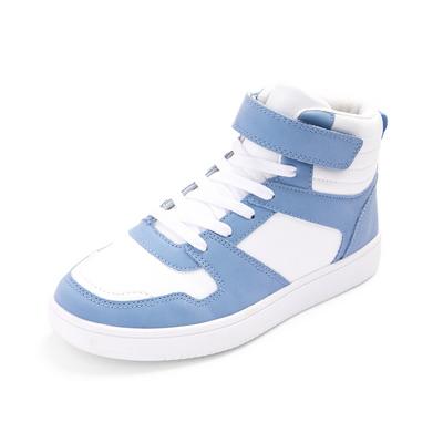 Blue Velcro Strap High Top Trainers