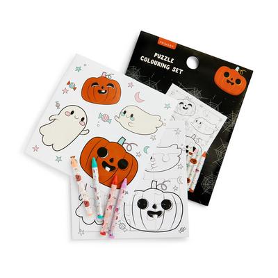 Halloween Puzzle Coloring Set