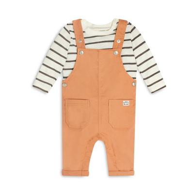 Baby Twill Dungarees Set