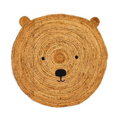 Babyworld Teddybär-Teppich aus gewebtem Stroh