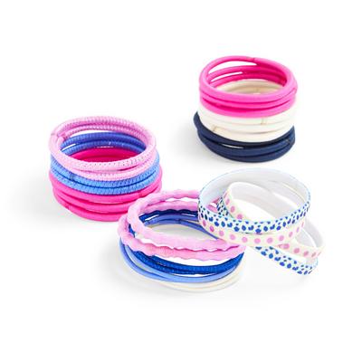 30-Pack Mixed Elastic Ponytail Holders