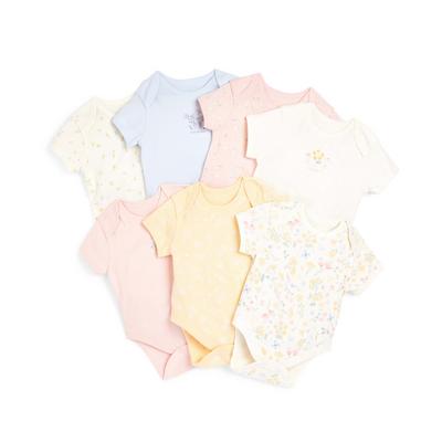 Baby Buttercup Print Bodysuit 7 Pack