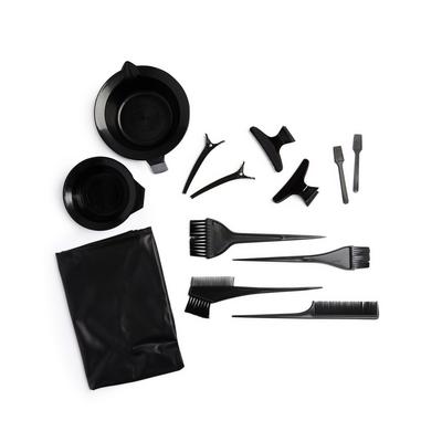 Kit de herramientas negro para teñirse el pelo