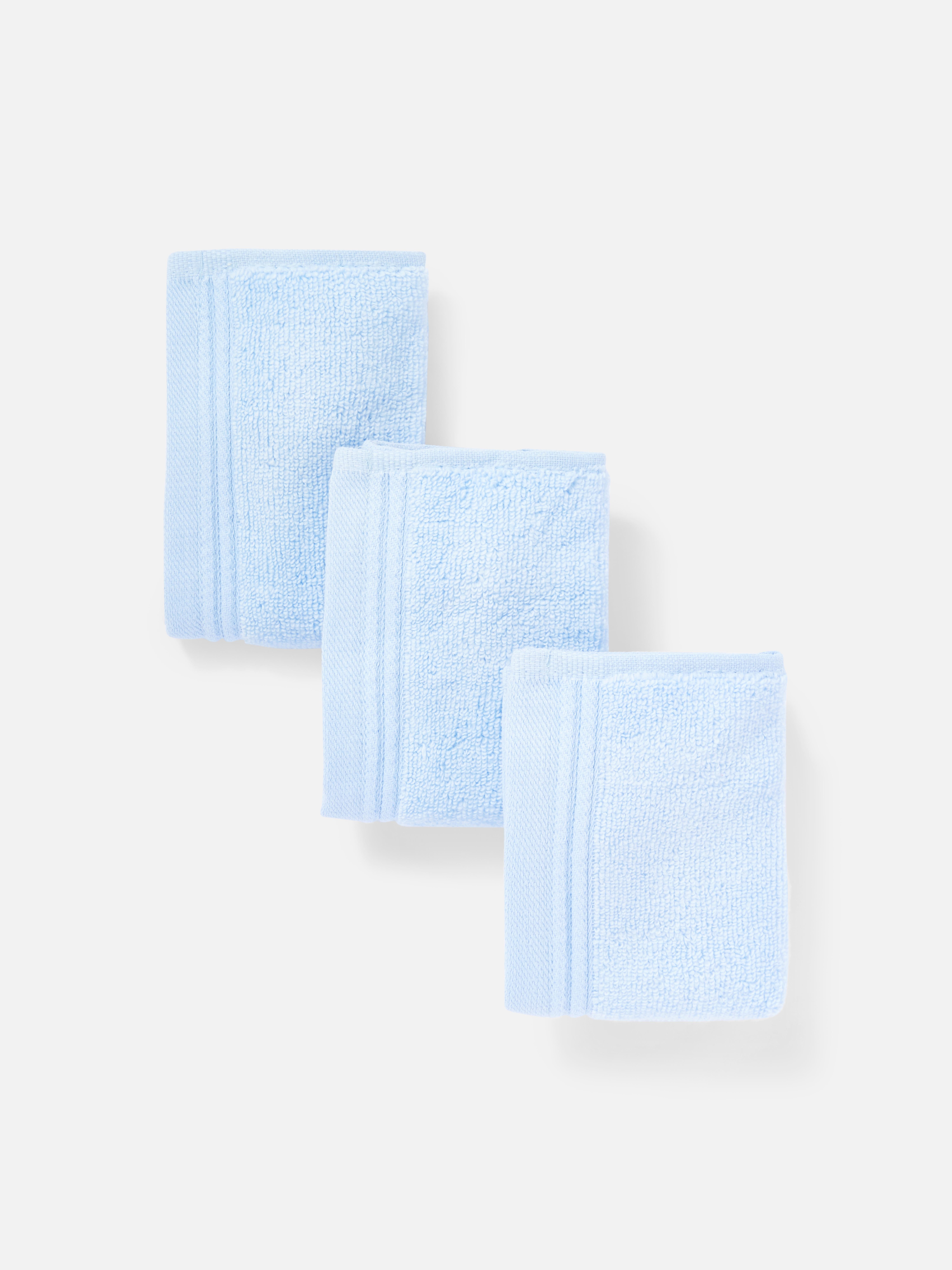 Lichtblauwe ultrazachte gezichtsdoekjes, set van 3