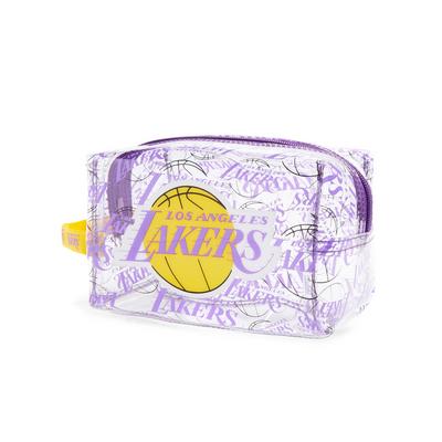Trousse de maquillage transparente en plexiglas NBA LA Lakers
