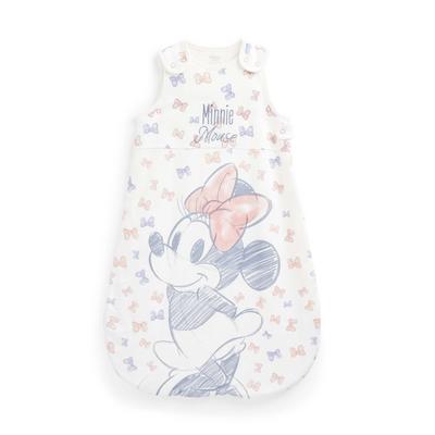 Sacco a pelo bianco Minnie Disney da neonata