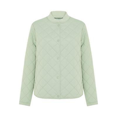 Mint Green Short Quilted Jacket