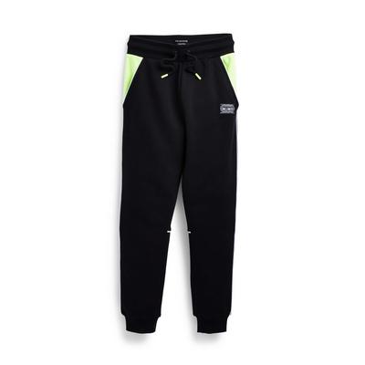 Older Boy Black And Neon Joggers