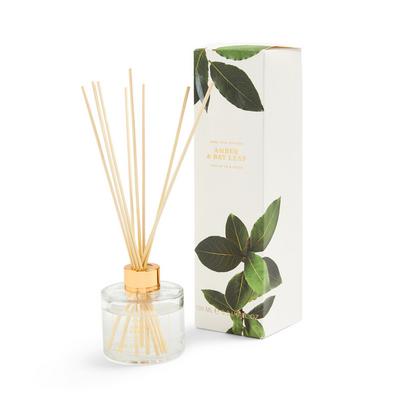 Difusor de aroma de 100 ml con varillas «Amber & Bay Leaf»