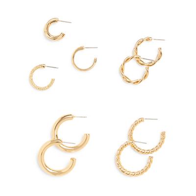 Goldtone Chunky Curated Earrings