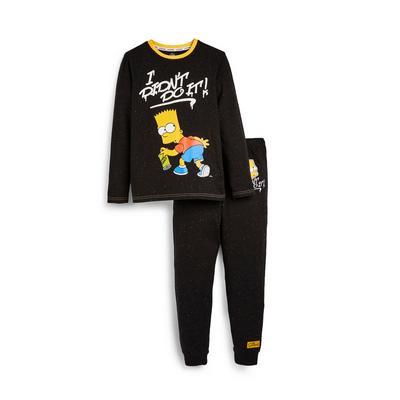 Older Boy Black The Simpson Leisure Suit Set 2 Piece
