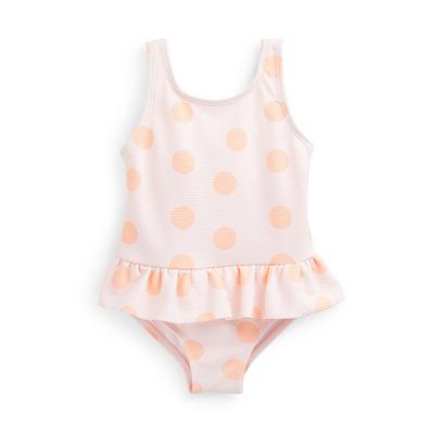 Baby Girl Pink Polka Dot Swimsuit