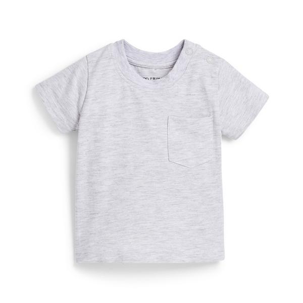 Graues T-Shirt mit Tasche für Babys (J)