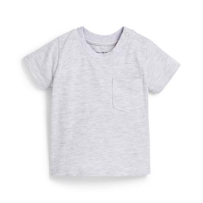 Grijs T-shirt met borstzakje voor babyjongens
