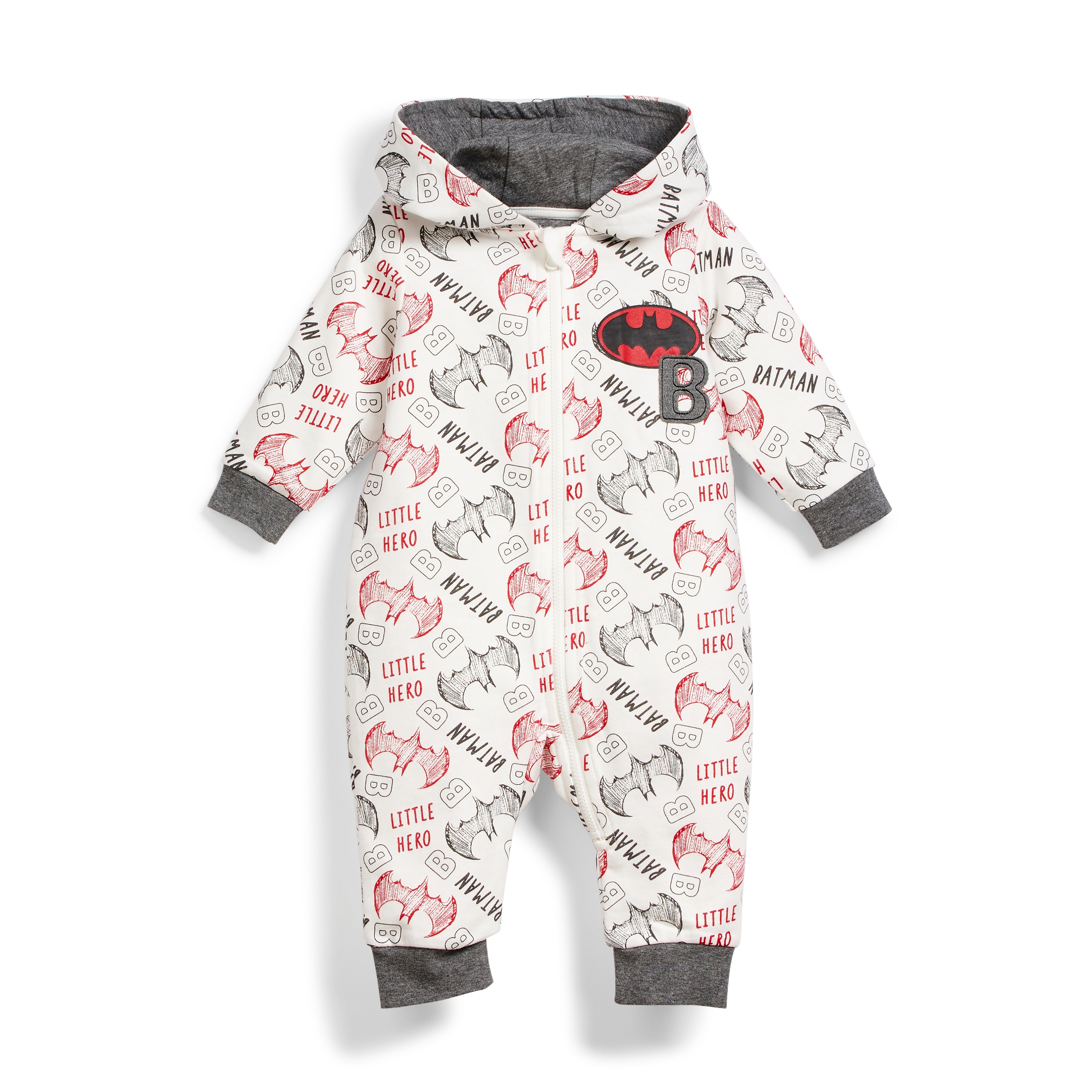 Combinaison Barboteuse A Capuche Blanche Batman Nouveau Ne Garcon Les Essentiels Pour Bebe Vetements Bebe Et Nouveau Ne Mode Enfant Tous Les Produits Primark Primark France