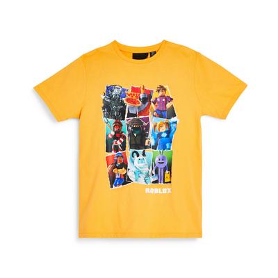 T-shirt jaune à imprimé personnages Roblox ado