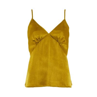 Gold Satin Fitted Camisole