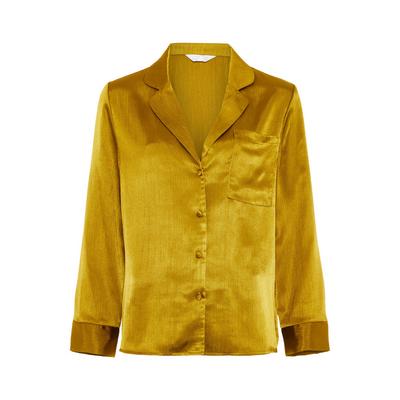 Goldfarbenes Satin-Nachthemd mit Tasche