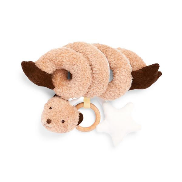 Brown Bear Plush Spiral Stroller Toy