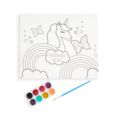 White Unicorn Paint Your Own Canvas Set