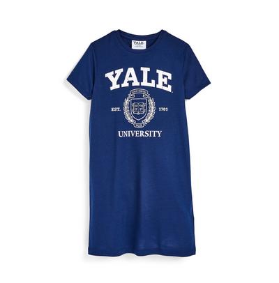 Camicia da notte blu navy Yale da ragazza