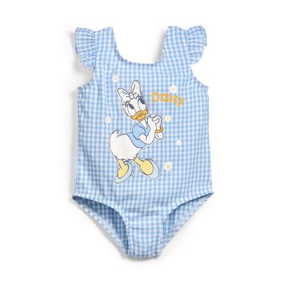 Baby Girl Blue Disney Daisy Duck Check Swimsuit