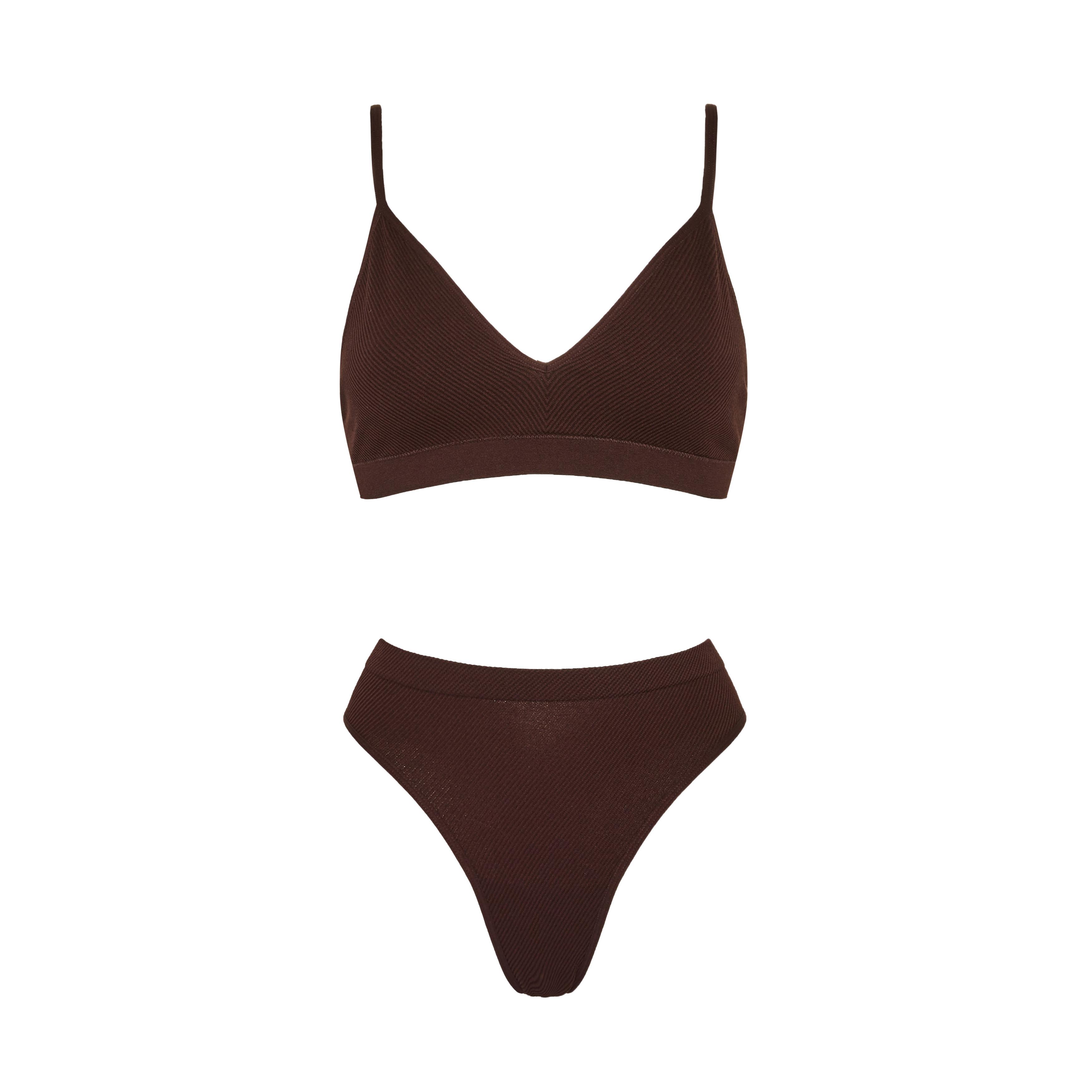 Fig Ribbed Seamfree Lingerie Set Lingerie & Underwear Sets Lingerie