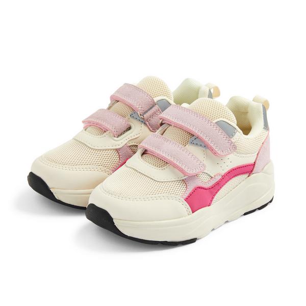 Younger Girl Cream Velco Low Tops