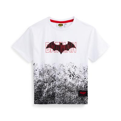 Biały T-shirt z motywem DC Batman dla młodszego chłopca