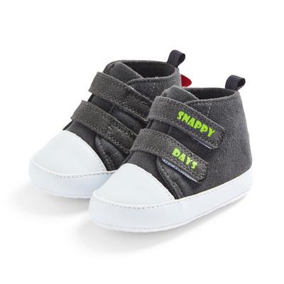 Baby Boy Grey High Top Trainers