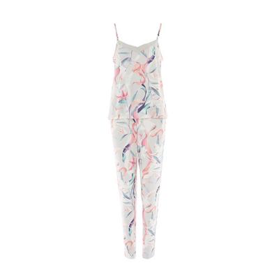 Ivory Floaral Print Camisole And Leggings Set 2 Piece