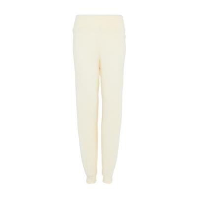 Joggers skinny giallo limone a coste