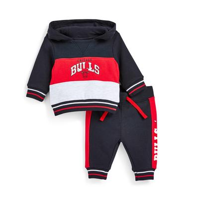 2-delni fantovski komplet puloverja s kapuco in hlač za prosti čas NBA Chicago Bulls za dojenčke