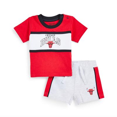 Conjunto rojo de 2 piezas de los Chicago Bulls de la NBA para bebé niño