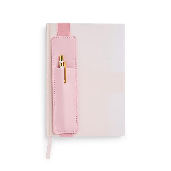 Pink Work From Home Notebook With Pen Holder A5