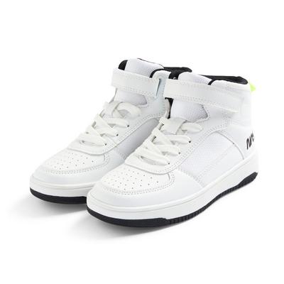Older Boy White NASA Sporty High Top Trainers