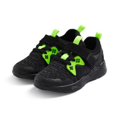 Younger Boy Black Gaming Trainers