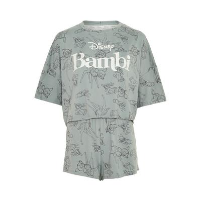 Olive Disney Bambi Print Short Pajama Set