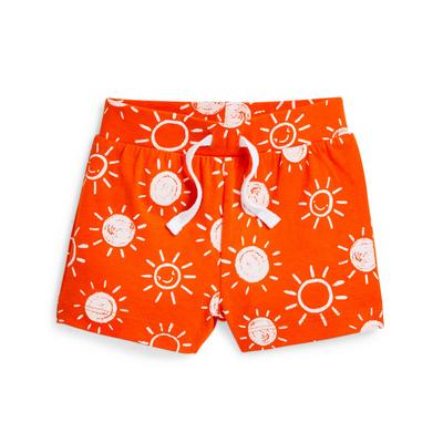 Opečnato oranžne fantovske kratke hlače iz džersija za dojenčke