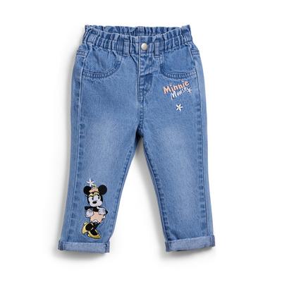 Baby Girl Blue Denim Disney Minnie Mouse Jeans