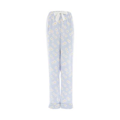 Pantalon de pyjama bleu ciel à imprimé marguerites