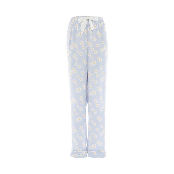 Sky Blue Daisy Print Pajama Pants