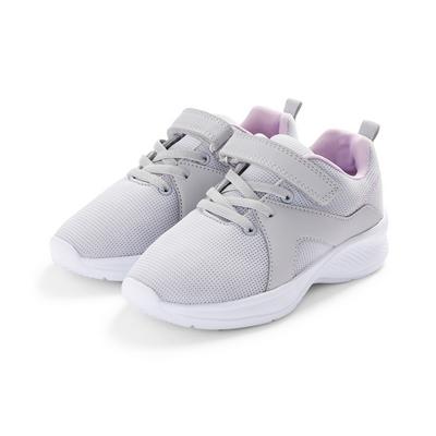 Younger Child Grey Microfibre Phylon Trainers