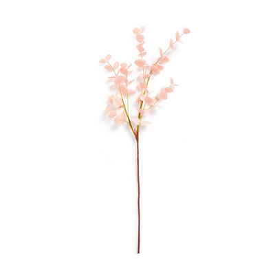 Flor de eucalipto artificial rosa de un solo tallo