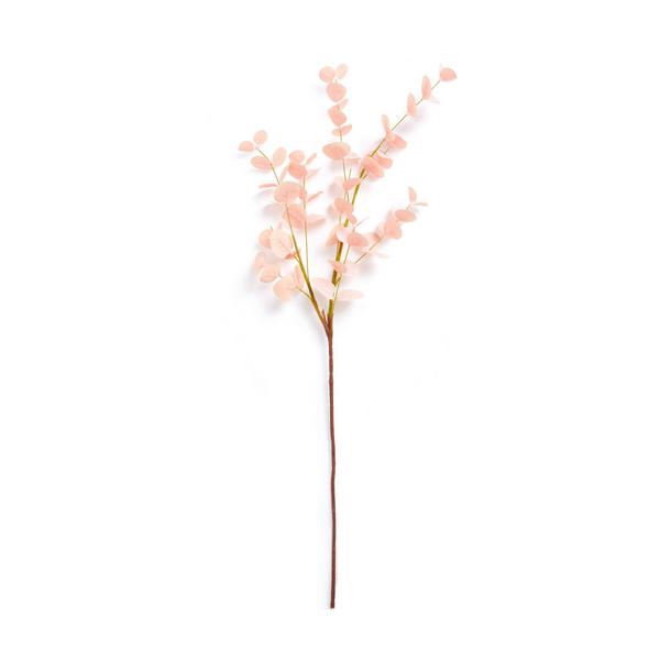 Pink Faux Single Stem Eucalyptus Flower