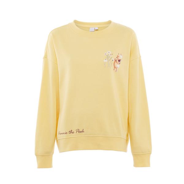 Yellow Disney Winnie The Pooh Crew Neck Sweatshirt