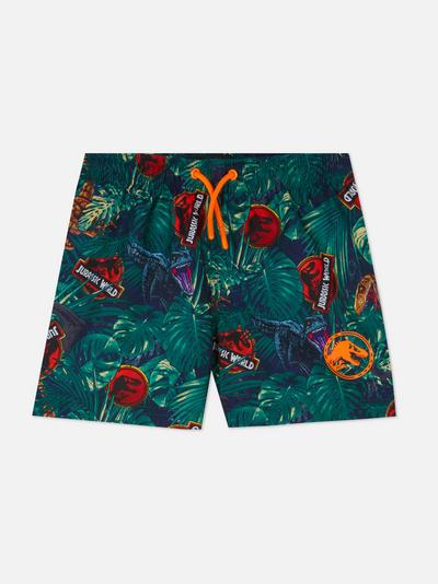 Younger Boy Multicolour Jurassic Park All Over Print Swim Shorts