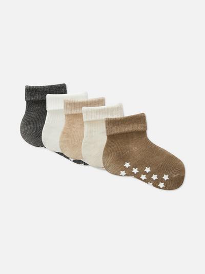 5-Pack Non-Slip Socks